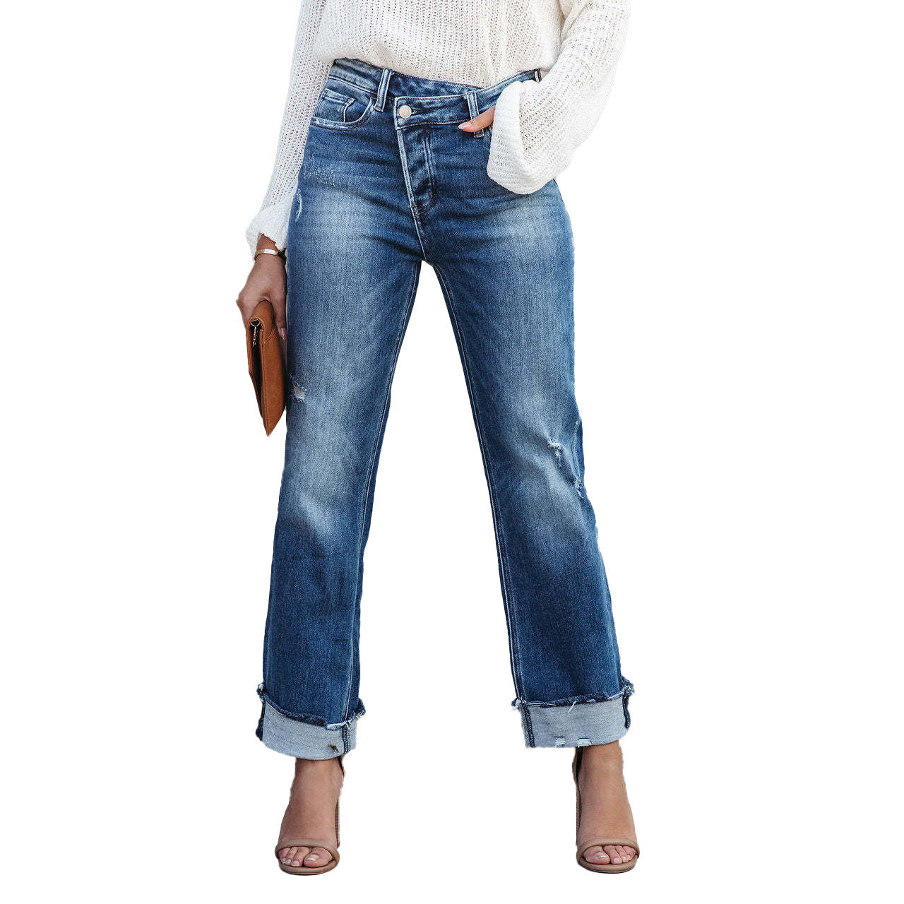 Women's Fashion Individual Casual Loose Jeans 0 null