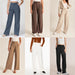 High Waist Straight Trousers With Pockets Wide Leg Casual Pants For Women 0 null