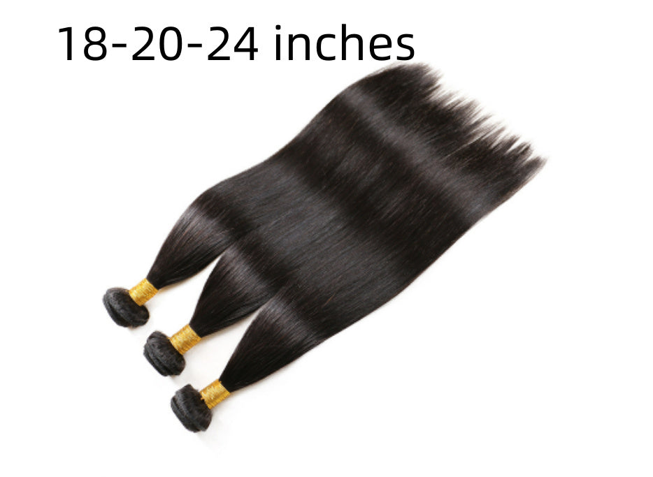 Brazilian real hair wig 18and20and24 three piece set Hair accessories Zimivas