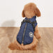 Pet Warm Dog Cotton-padded Clothes Fleece-lined Thickened Reflective Gallus Blue 0 null