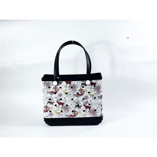 Dongdong Beach Storage Bag Handbag Printed EVA Outdoor Basket Pet Bag Christmas Medium size (38 * 32 * 13) eprolo