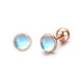 925 Sterling Silver Moonstone Tragus Cartilage Screw Back Hypoallergenic Earrings Jewelry Zimivas