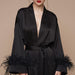 Women's Fashionable Elegant Deep V Feather Sleeve Dress 0 Zimivas