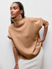 Women's Long-sleeved Pullover Solid Color Sweater Beige Khaki 0 null