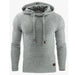 Men's Jacquard Sweater Long-sleeved Hoodie Warm Color Hooded Sweatshirt Jacket Light Grey Men Clothing Zimivas