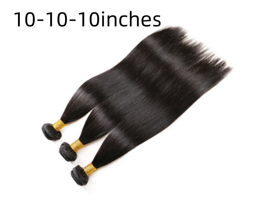 Brazilian real hair wig 10and10and10 three piece set Hair accessories Zimivas