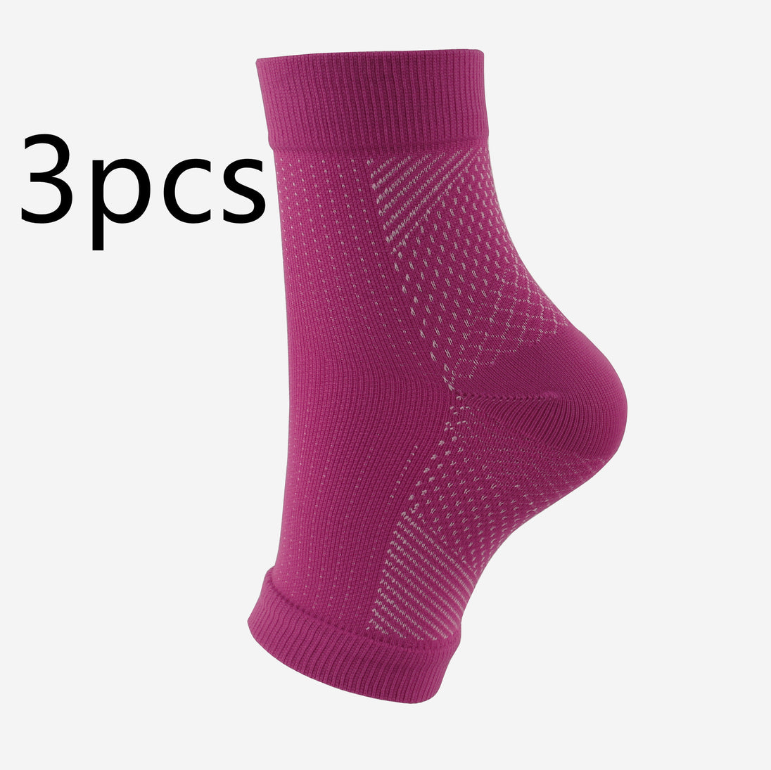 Ankle Guard Compression Zimivas Men's and Women's Socks 3pcs Rose Red fashion accessories Zimivas