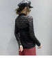 Long Sleeve Eyelash Hollow Top Mesh Inner Layer Outer Wear 0 Zimivas