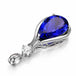 Angel Eyes Blue Crystal Sapphire Tanzanite Pendant Necklaces For Women Jewelry Bijoux Party Fashion Gifts Sapphire pendant jewelry Zimivas