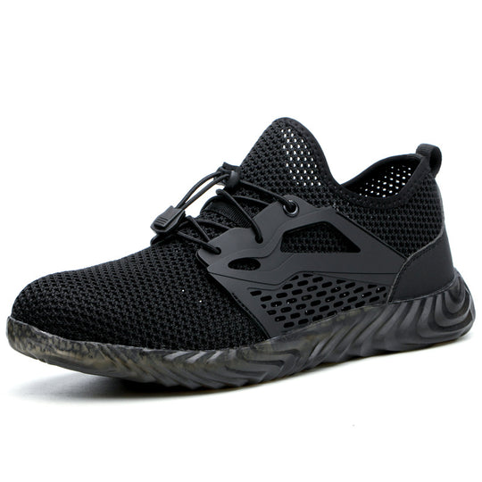 Safety shoes are breathable, lightweight, impact resistant, and puncture resistant. Labor protection shoes black eprolo