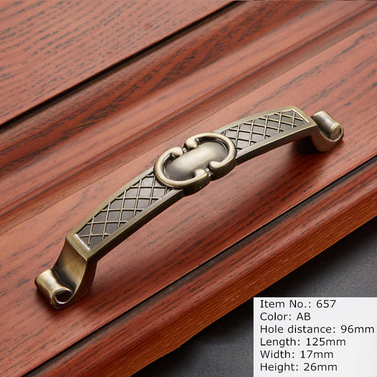 Drawer Zinc Alloy Simple Wardrobe Furniture Green Ancient Handle Single Hole Handle Green bronze D 0 null