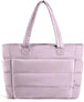 Women's Cotton Handbag Large Zipper Travel Essential Light Purple 35x16x43cm bag Zimivas