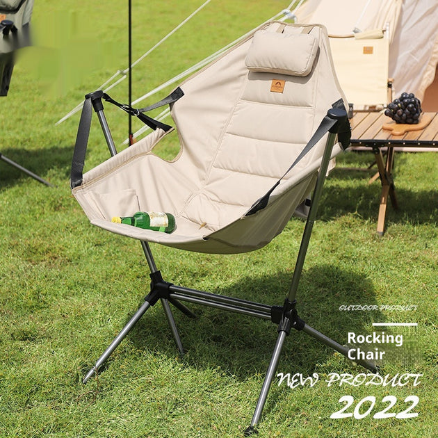 Rocking Chair Outdoor Aluminum Alloy Folding Chair Portable 0 null