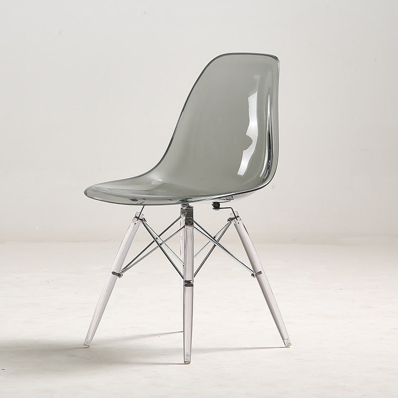 Simple Transparent Plastic Chair Meal Simple And Creative Grey PC legs 0 null