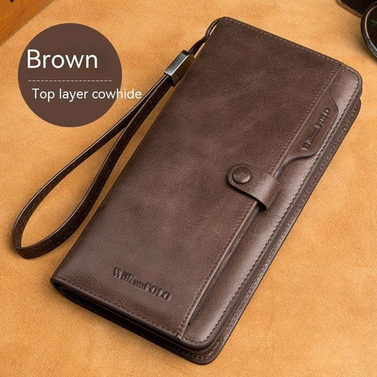 Men's Long Wallet Genuine Leather Wallet 0 Zimivas