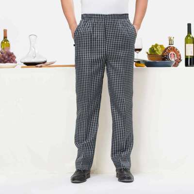 New Hot Selling Chef Pants Overalls Elastic Black checkered Men Clothing Zimivas