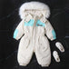 Fashion Winter New Children's Jumpsuit Two Way Zipper White kids & baby Zimivas