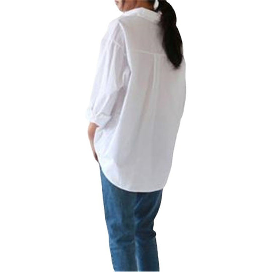 White long sleeved shirt with loose fitting women's shirt for women eprolo