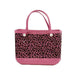 Dongdong Beach Storage Bag Handbag Printed EVA Outdoor Basket Pet Bag Rose leopard print Medium size (38 * 32 * 13) eprolo