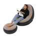 Inflatable Air Mattress Lazy Sofa Deck Chair Comfortable Leg Stool Rest Single Beanbag for home and Outdoor Use eprolo