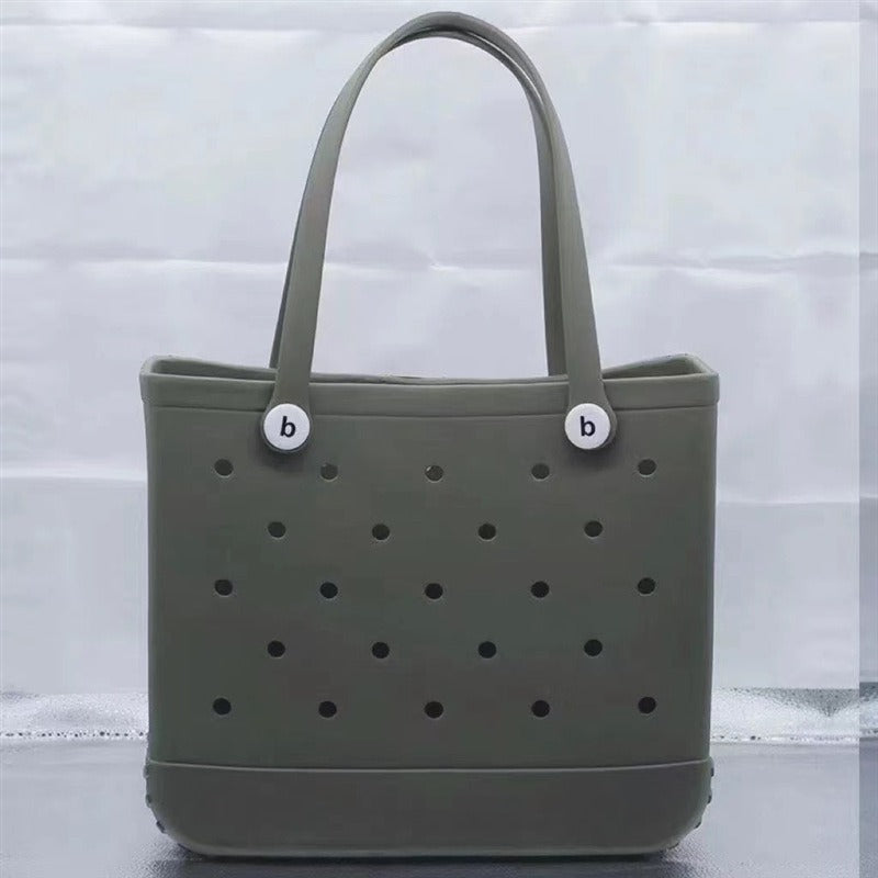 Dongdong Beach Storage Bag Handbag Printed EVA Outdoor Basket Pet Bag grey Medium size (38 * 32 * 13) eprolo