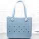 Dongdong Beach Storage Bag Handbag Printed EVA Outdoor Basket Pet Bag Sky blue Medium size (38 * 32 * 13) eprolo