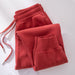 Women's Fashion Casual Thickening Beam Long Pants Red 0 Zimivas