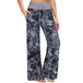 Women's Pajama Printed Wide-leg Pants High Waist Black tie dye Women Clothing Zimivas