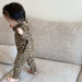 Baby Leopard Print Cotton Long-sleeved Jumpsuit Open-end Romper 0 Zimivas