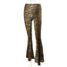 Women's High Waist Casual Pants Fashion Slim Leopard Print Bell-bottom Pants Tiger Pattern 0 Zimivas