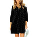 Women Autumn High Sense Velvet V-neck Dress women clothing Zimivas