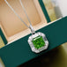 French Court Square Necklace For Women XL1023 Green 0 null