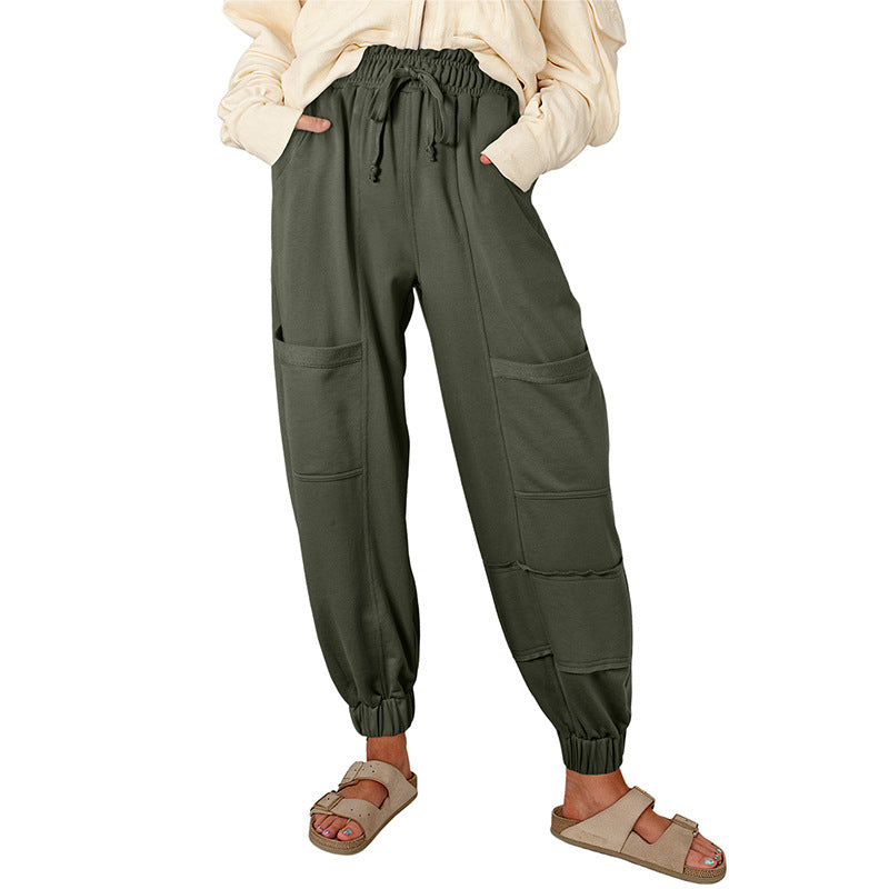 Versatile Multi-pocket Harem Pants For Women LC7712889P609 0 Zimivas