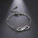 Women's Bohemian Infinite Symbol Anklet Stainless Steel Double Layer Bead Necklace Beach Anklet 0 null