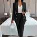 European And American Women's Clothing Small Suit Suit Dignified Sense Of Design Black 0 null