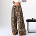 New Casual Pants Leopard Print Wide Leg Pants Women Clothing Zimivas