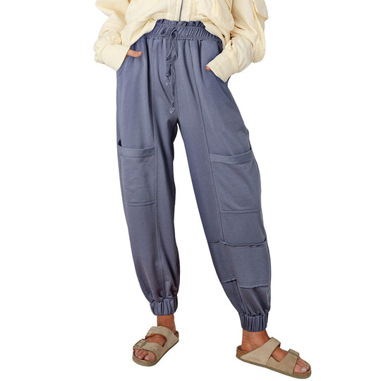 Versatile Multi-pocket Harem Pants For Women 0 Zimivas