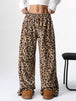 New Casual Pants Leopard Print Wide Leg Pants No Style Women Clothing Zimivas