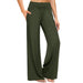 Women's Pajama Printed Wide-leg Pants High Waist Army Green Women Clothing Zimivas