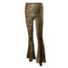 Women's High Waist Casual Pants Fashion Slim Leopard Print Bell-bottom Pants 0 Zimivas