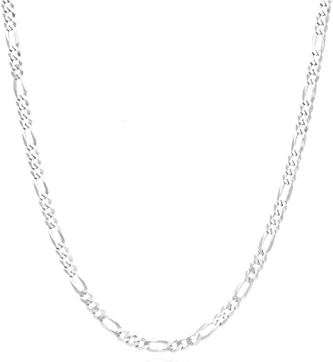 Figaro Link Chain in Sterling Silver Silver 22 5 null