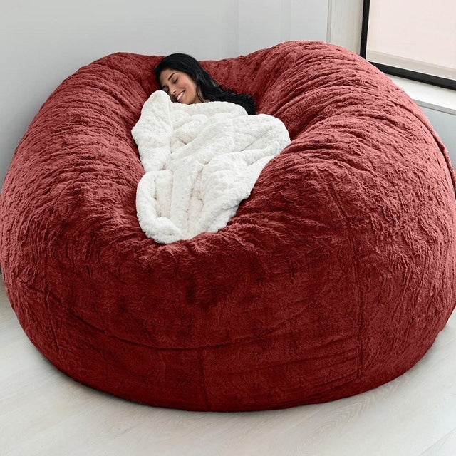 Lazy Sofa Bean Bag Chair Foam Furniture Bean Bag Wine Red Furniture Zimivas