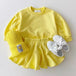 Fashionable Clothing Suit Baby Leisure Children's Clothing Candy Color Yellow kids & baby Zimivas