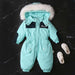 Fashion Winter New Children's Jumpsuit Two Way Zipper Lake Blue kids & baby Zimivas