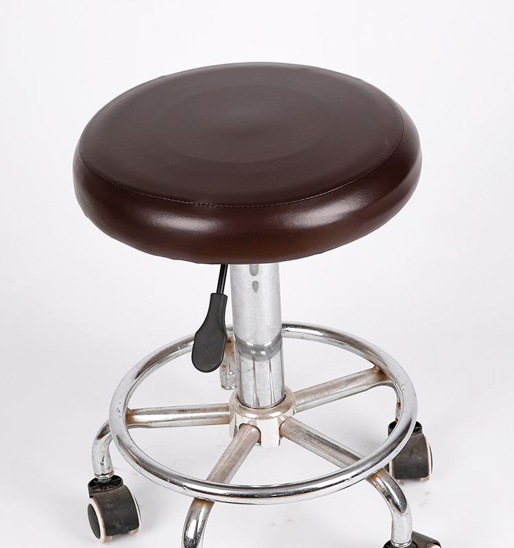 PU Leather Waterproof And Oil-proof Stool Cover Beauty Salon Elastic Chair Cover Brown 0 null