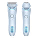 2 In 1 Hair Removal Epilator USB Rechargeable Trimmer Women Body Razor Face Leg Armpit Bikini Hand Pubic Shaver Hair Remover Blue USB Hair accessories Zimivas