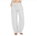 Women's Casual Cotton And Linen Loose Yoga Pants White 0 Zimivas