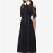 Lace Embroidered Stitching Fungus Edge Off-the-shoulder Ruffled Slim Dress Black 0 null