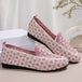 Round Toe Flat Shoes Fashion Casual Hollow Breathable Knitted Shoes Loafers For Women Purple women shoes Zimivas