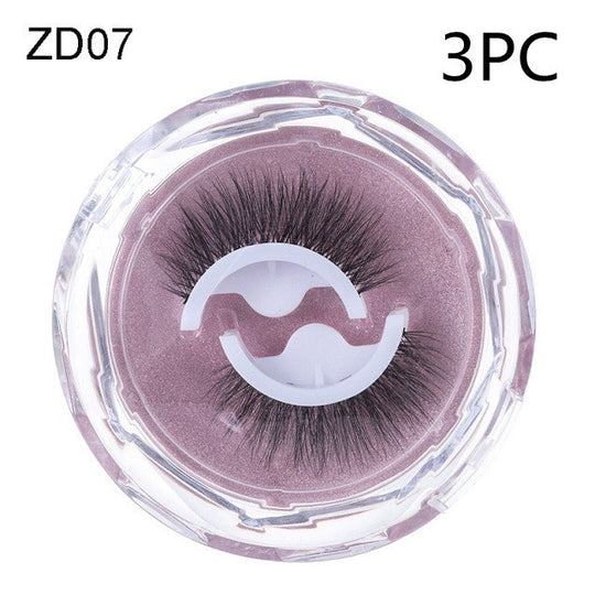 Self-adhesive Reusable Glue-free Eye Lashes With Natural Curl ZD07 3PC 0 null